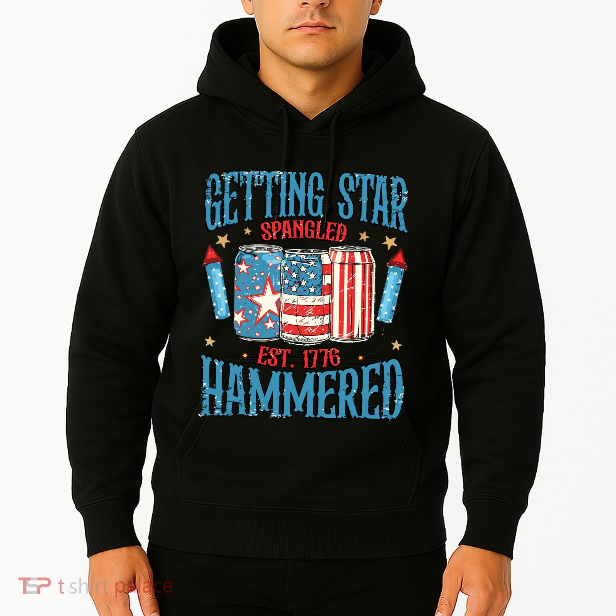Getting Star Spangled Hammered Funny America 4th Of July Hoodie