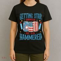 Getting Star Spangled Hammered Funny America 4th Of July T-Shirt thumb 4