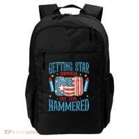 Getting Star Spangled Hammered Funny America 4th Of July Backpack thumb 0