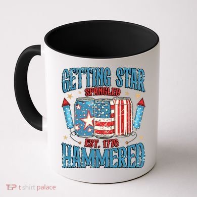 Getting Star Spangled Hammered Funny America 4th Of July Coffee Mug