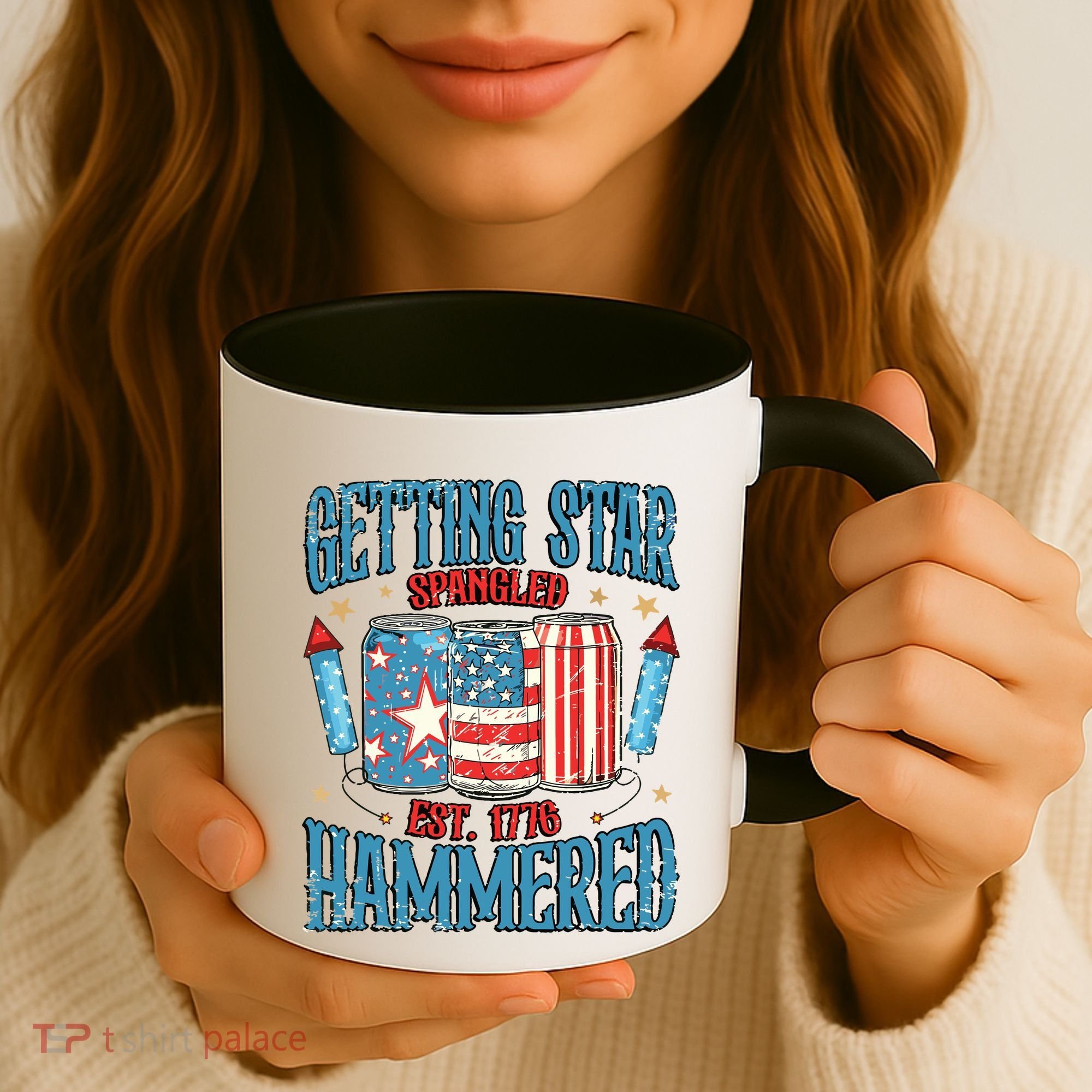 Getting Star Spangled Hammered Funny America 4th Of July Coffee Mug