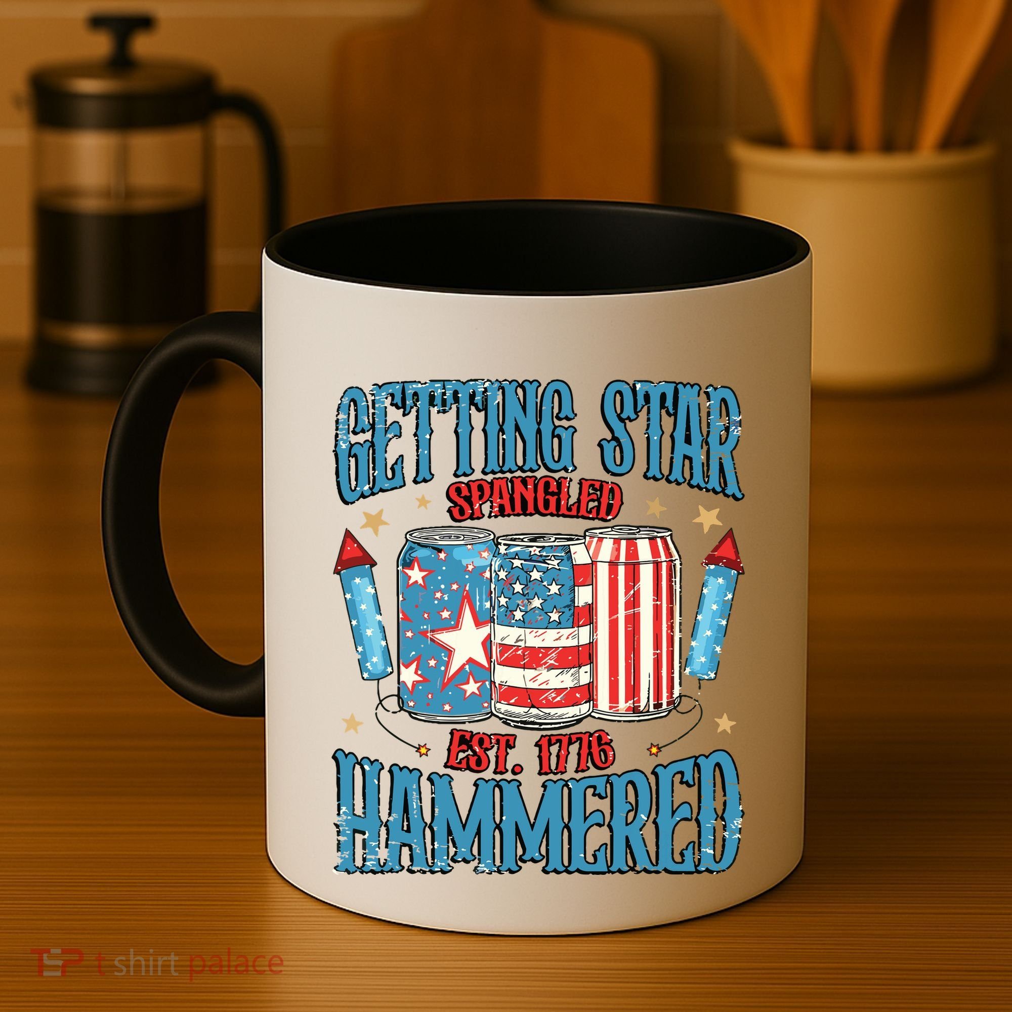 Getting Star Spangled Hammered Funny America 4th Of July Coffee Mug