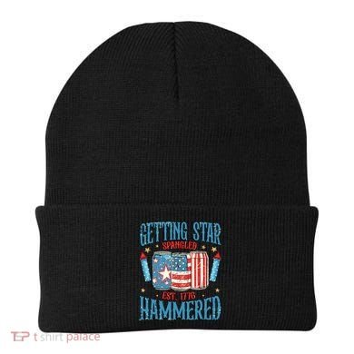 Getting Star Spangled Hammered Funny America 4th Of July Beanie