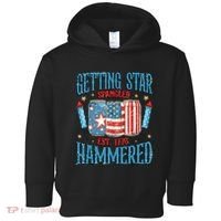 Getting Star Spangled Hammered Funny America 4th Of July Toddler Hoodie thumb 0