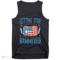 Getting Star Spangled Hammered Funny America 4th Of July Tank Top thumb 0