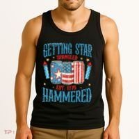 Getting Star Spangled Hammered Funny America 4th Of July Tank Top thumb 3