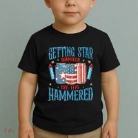 Getting Star Spangled Hammered Funny America 4th Of July Toddler T-Shirt thumb 2
