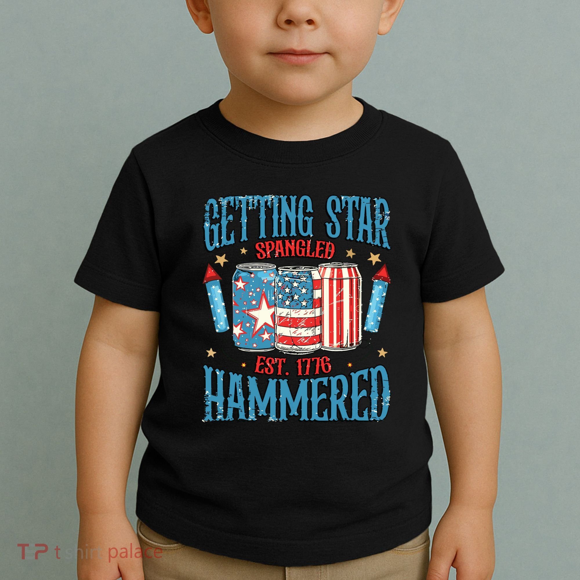 Getting Star Spangled Hammered Funny America 4th Of July Toddler T-Shirt