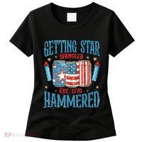 Getting Star Spangled Hammered Funny America 4th Of July Women's T-Shirt thumb 0