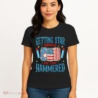 Getting Star Spangled Hammered Funny America 4th Of July Women's T-Shirt thumb 4