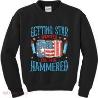 Getting Star Spangled Hammered Funny America 4th Of July Kids Sweatshirt thumb 0