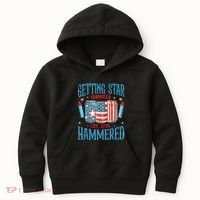 Getting Star Spangled Hammered Funny America 4th Of July Kids Hoodie thumb 0