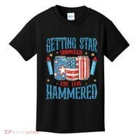 Getting Star Spangled Hammered Funny America 4th Of July Kids T-Shirt thumb 0