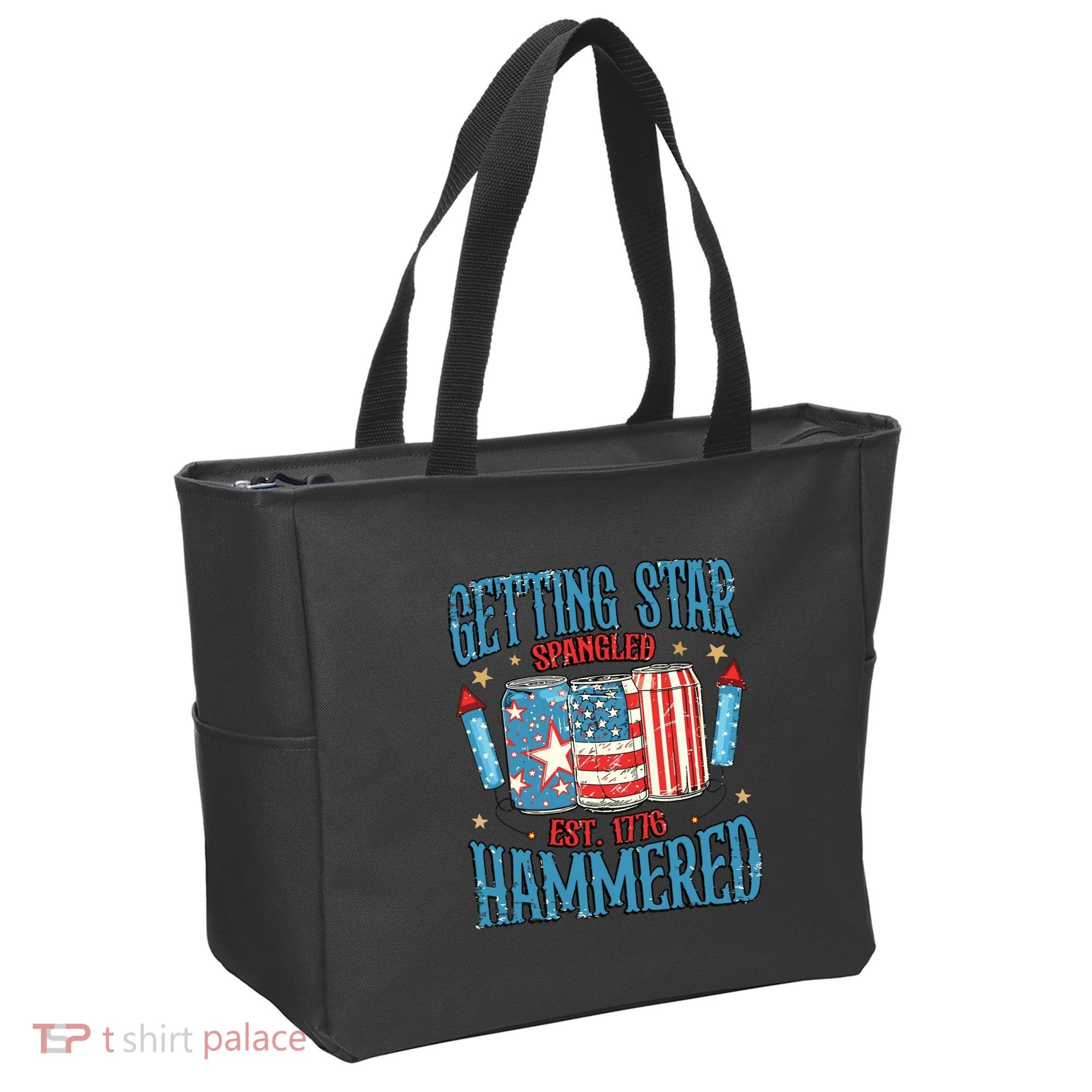 Getting Star Spangled Hammered Funny America 4th Of July Tote Bag