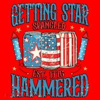 Getting Star Spangled Hammered Funny America 4th Of July Santa Hat thumb 1