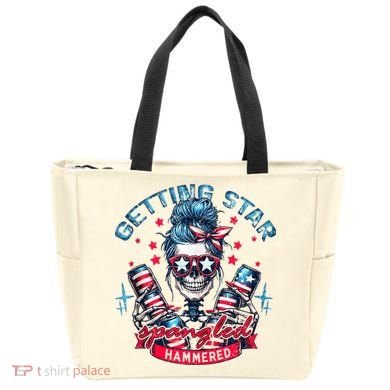 Getting Star Spangled Hammered Skeleton 4th Of July Tote Bag