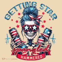 Getting Star Spangled Hammered Skeleton 4th Of July Tote Bag thumb 4