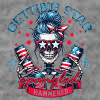 Getting Star Spangled Hammered Skeleton 4th Of July Toddler Hoodie thumb 2