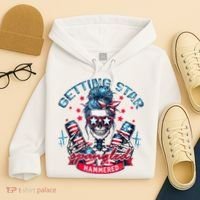 Getting Star Spangled Hammered Skeleton 4th Of July Hoodie thumb 4