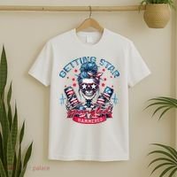 Getting Star Spangled Hammered Skeleton 4th Of July T-Shirt thumb 2