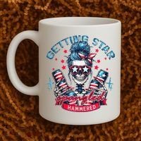 Getting Star Spangled Hammered Skeleton 4th Of July Coffee Mug thumb 2