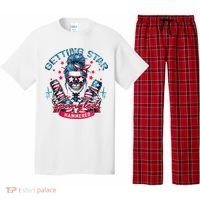 Getting Star Spangled Hammered Skeleton 4th Of July Pajama Set thumb 0