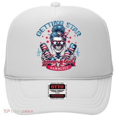 Getting Star Spangled Hammered Skeleton 4th Of July Hat