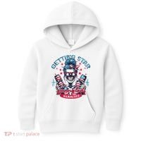 Getting Star Spangled Hammered Skeleton 4th Of July Kids Hoodie thumb 0