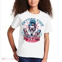 Getting Star Spangled Hammered Skeleton 4th Of July Kids T-Shirt thumb 2