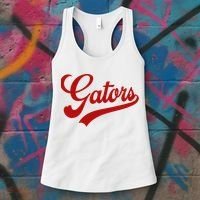 Gators School Spirit Mascot Logo Team Sports Women's Tank Top thumb 3