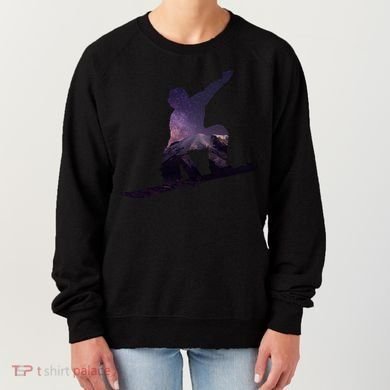 Galaxy Space Ski Boarding Women's Sweatshirt