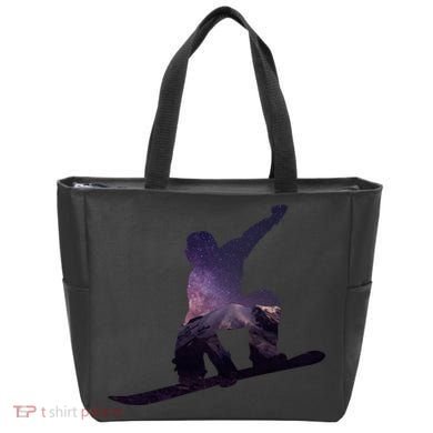 Galaxy Space Ski Boarding Tote Bag