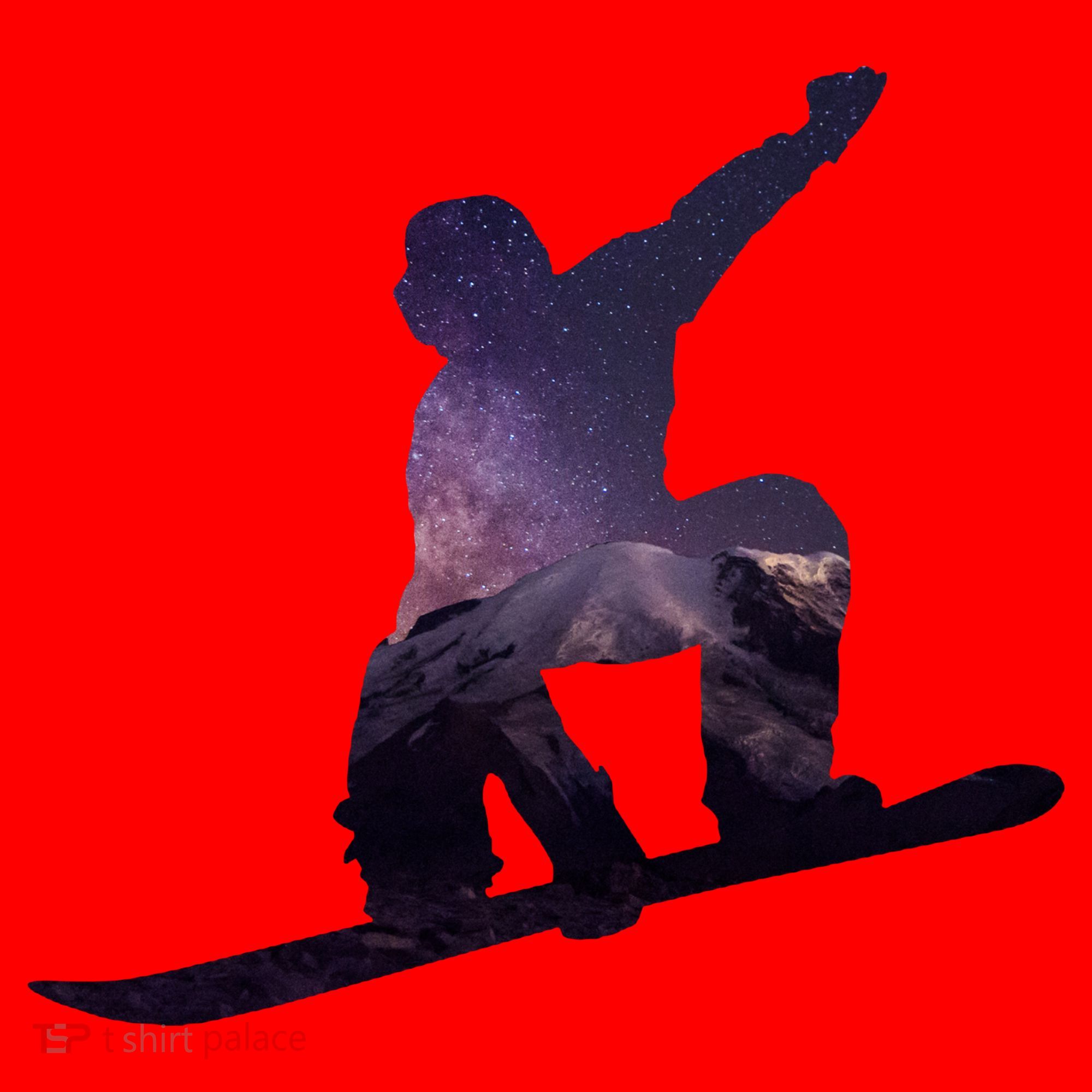 Galaxy Space Ski Boarding Santa Hat