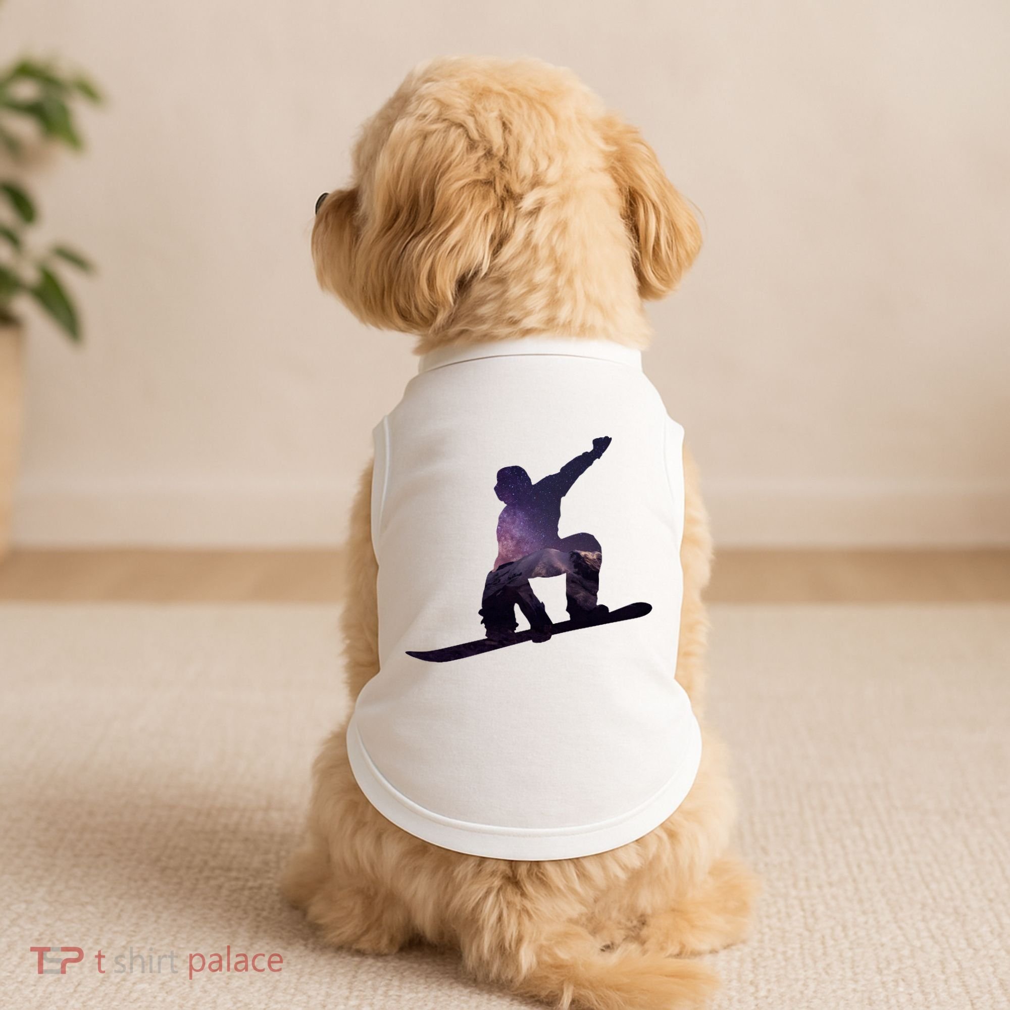 Galaxy Space Ski Boarding Doggie Tank