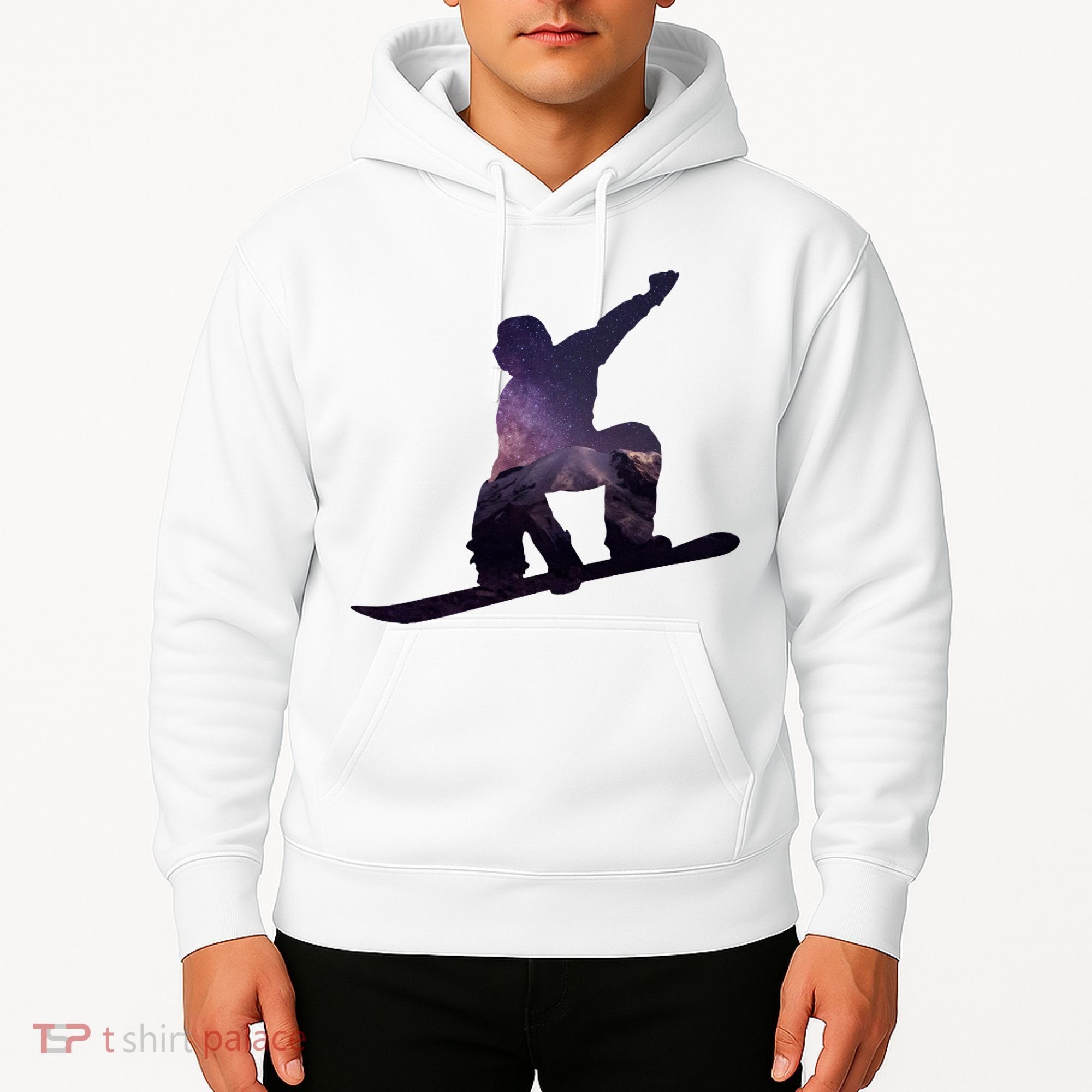 Galaxy Space Ski Boarding Hoodie