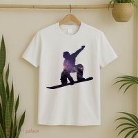 Galaxy Space Ski Boarding T-Shirt thumb 2