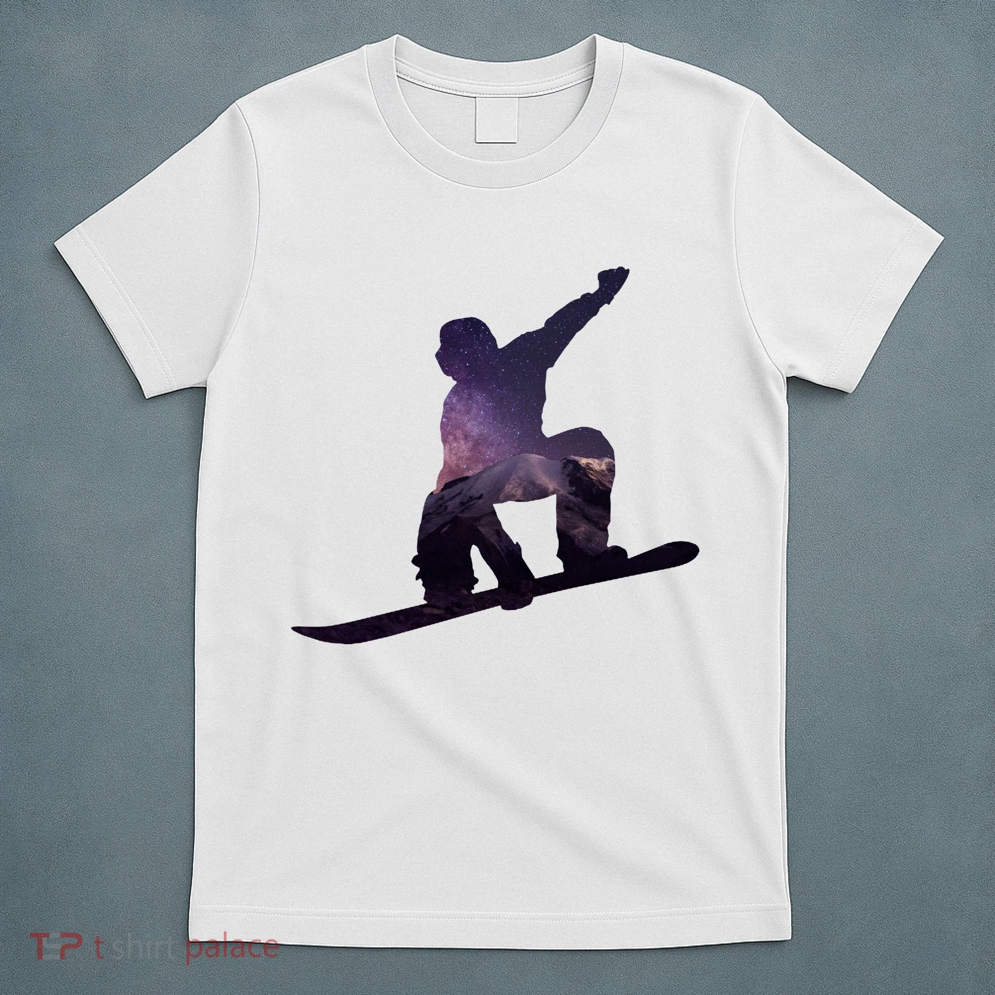Galaxy Space Ski Boarding T-Shirt