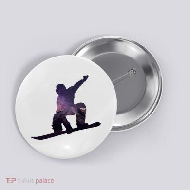 Galaxy Space Ski Boarding Button