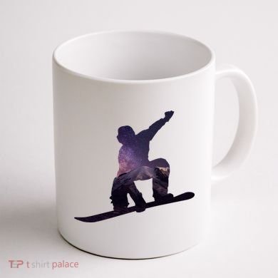 Galaxy Space Ski Boarding Coffee Mug back