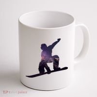 Galaxy Space Ski Boarding Coffee Mug thumb 1