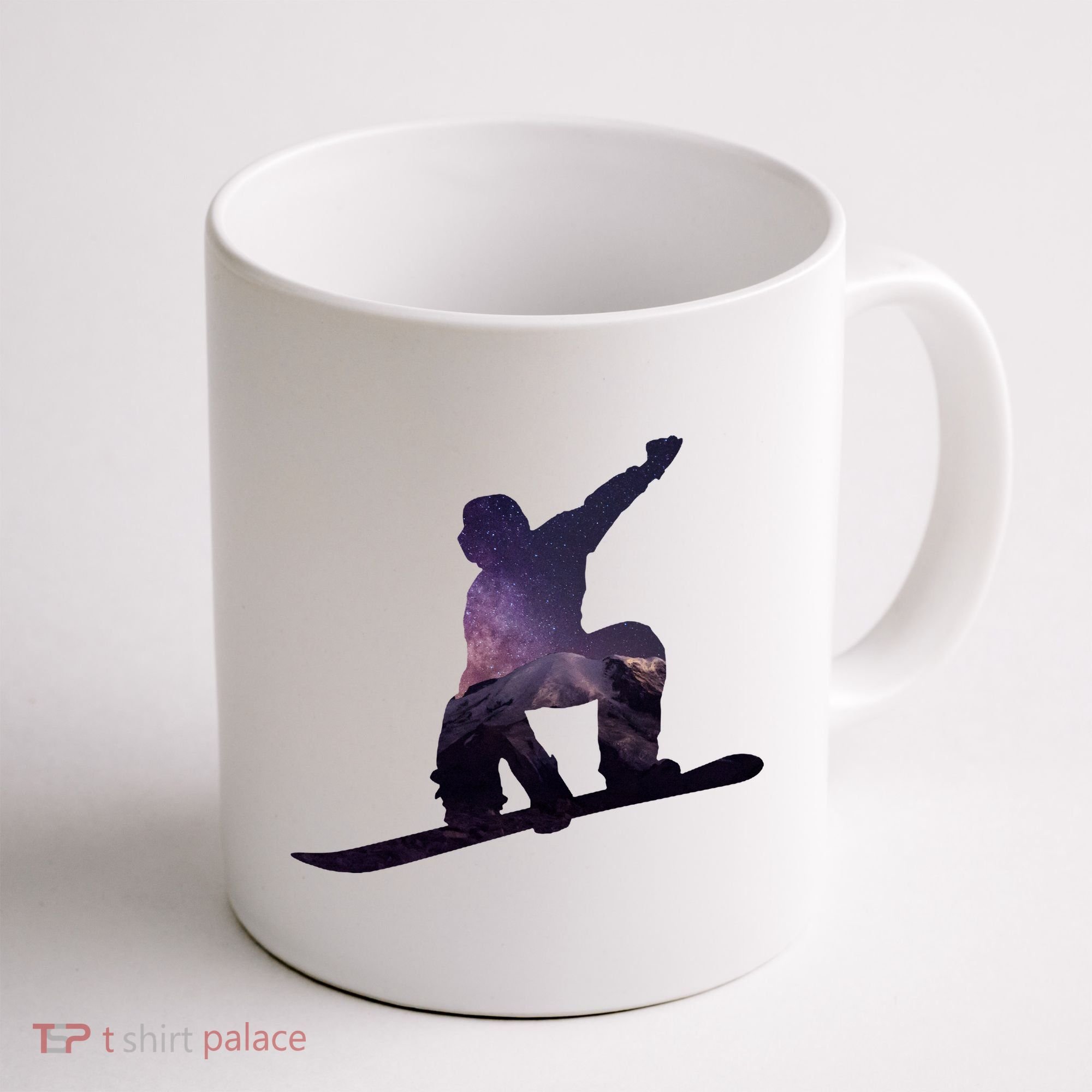Galaxy Space Ski Boarding Coffee Mug