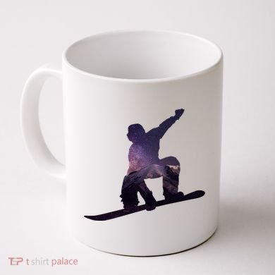 Galaxy Space Ski Boarding Coffee Mug