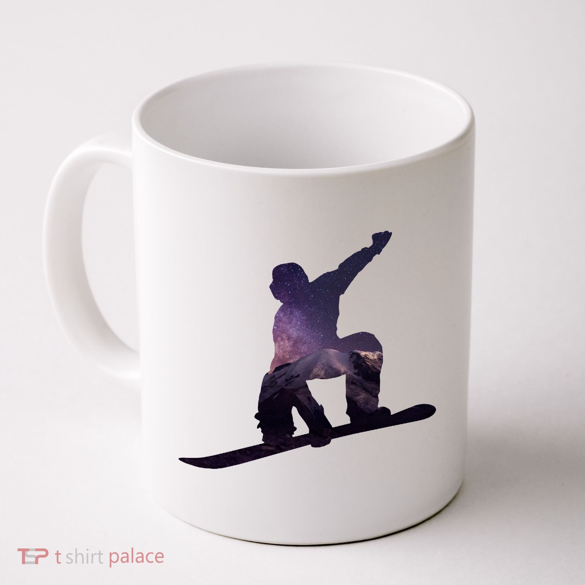 Galaxy Space Ski Boarding Coffee Mug