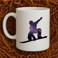 Galaxy Space Ski Boarding Coffee Mug thumb 2