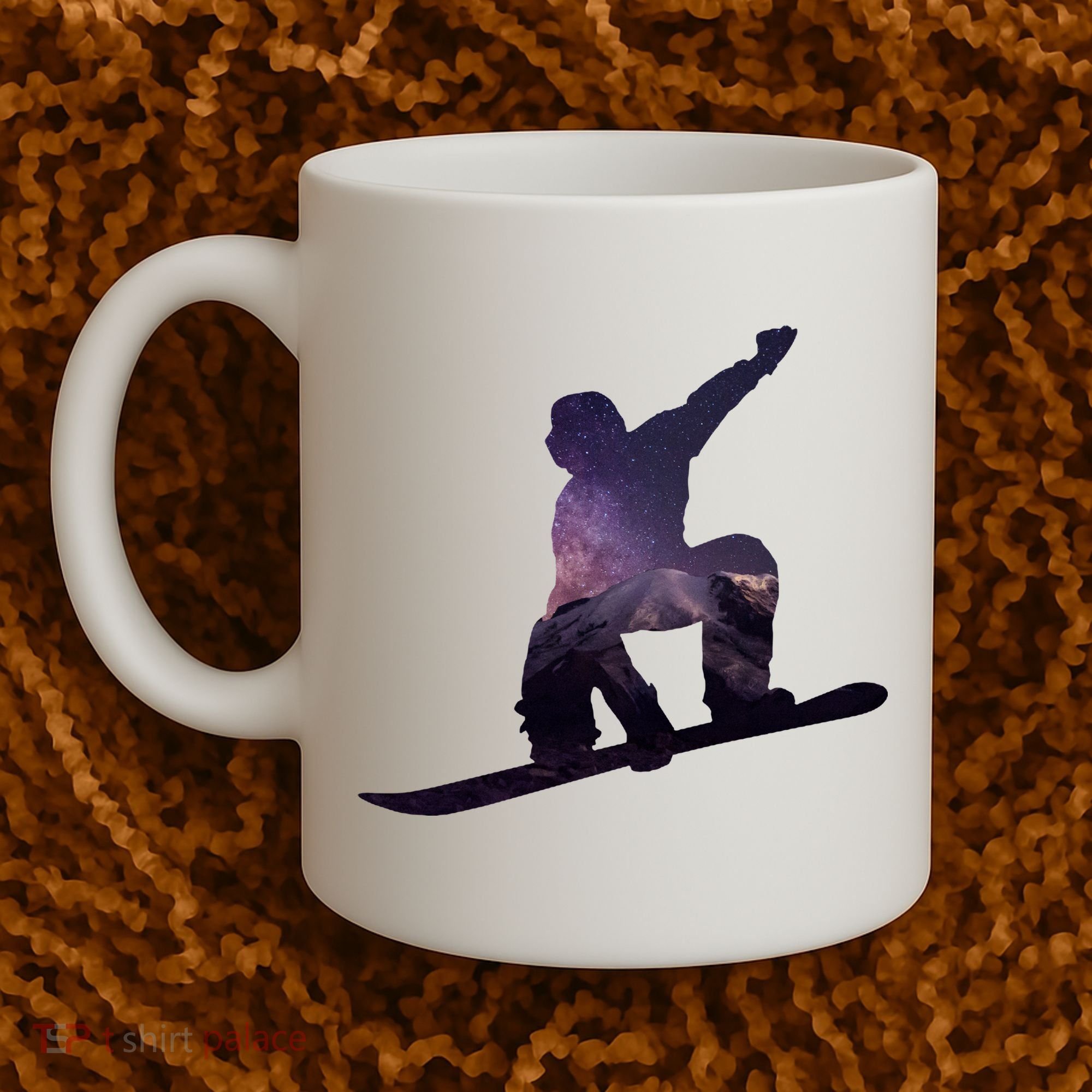 Galaxy Space Ski Boarding Coffee Mug