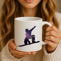 Galaxy Space Ski Boarding Coffee Mug thumb 3