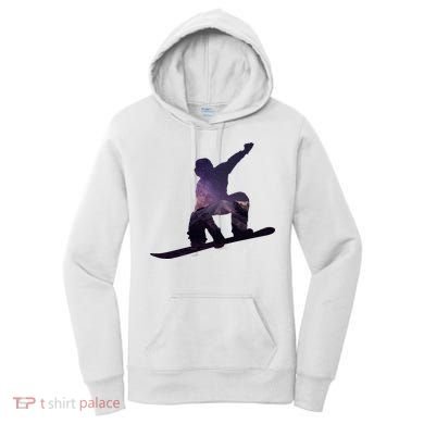 Galaxy Space Ski Boarding Women's Hoodie