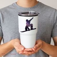 Galaxy Space Ski Boarding Tumbler thumb 2