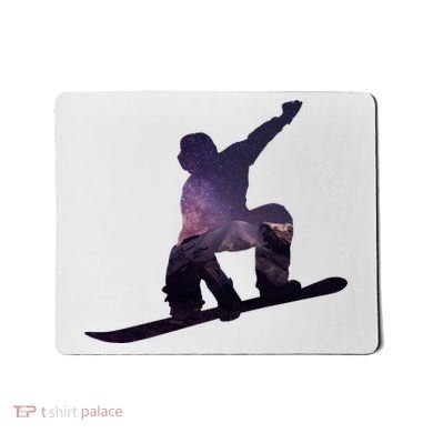 Galaxy Space Ski Boarding Mousepad