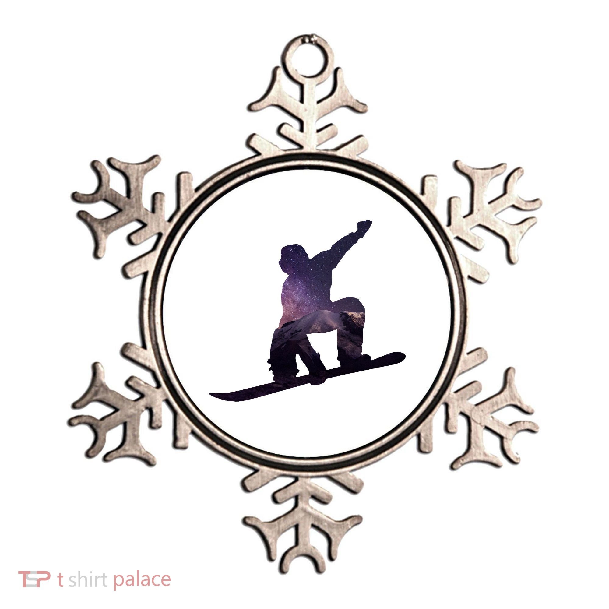 Galaxy Space Ski Boarding Ornament